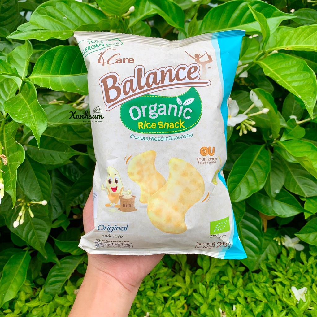 Bánh Snack Gạo Hữu Cơ Vị RONG BIỂN, BBQ, TRUYỀN THỐNG 4Care Balance - XanhSam Organic