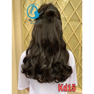 TÓC GIẢ NỮ KẸP DẢI NỬA ĐẦU XOĂN LỠ - TÓC GIẢ NỮ SỢI TƠ CAO CẤP