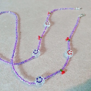 Dây đeo khẩu trang thiết kế - tím tím | handmade | vale.somethingboho