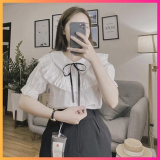Áo Sơ mi công sở phối nơ - moonmy