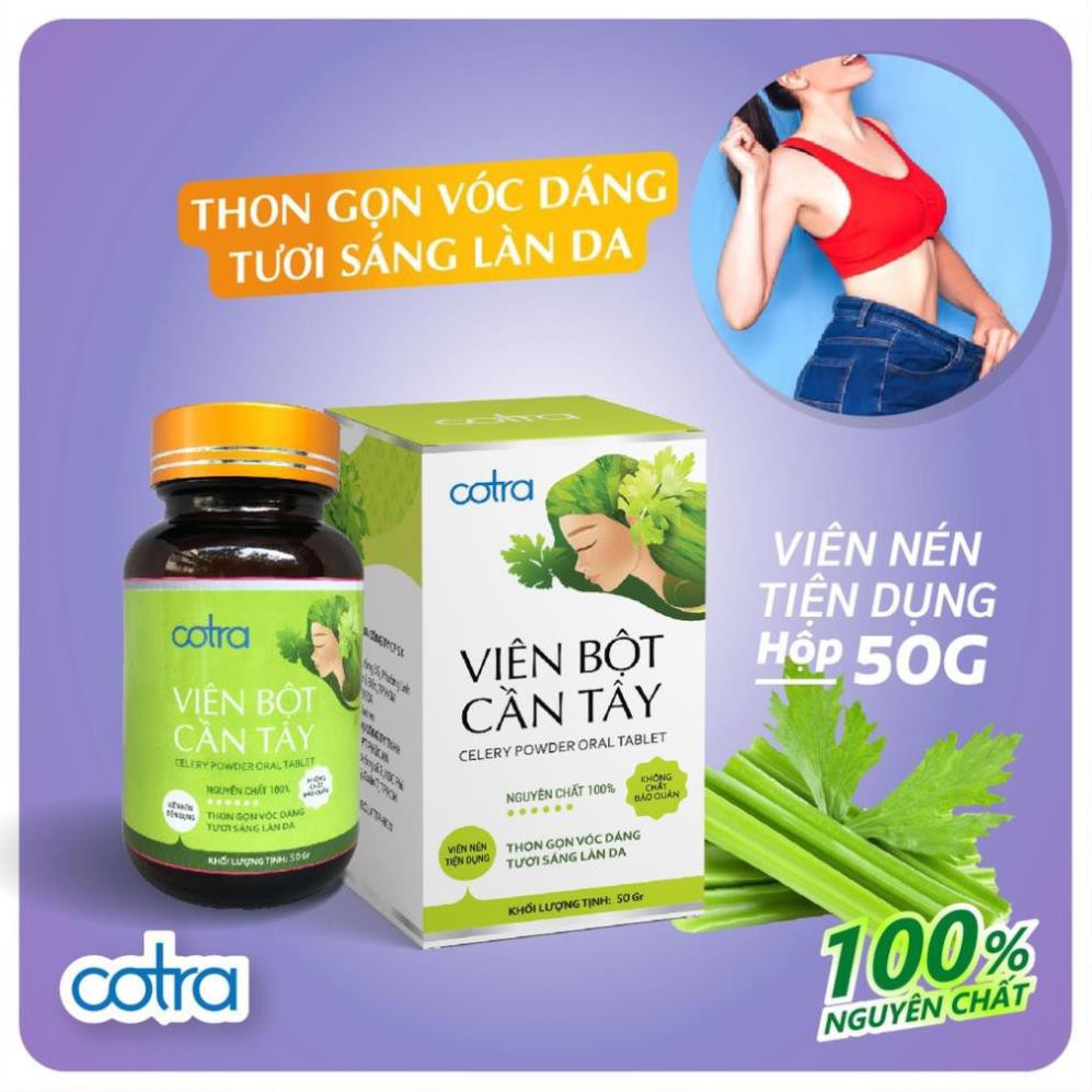 BỘT CẦN TÂY MẬT ONG SẤY LẠNH NGUYÊN CHẤT DẠNG VIÊN (Hộp 50g, 80g) giúp giảm cân, trắng da, tái tạo da, detox cơ thể