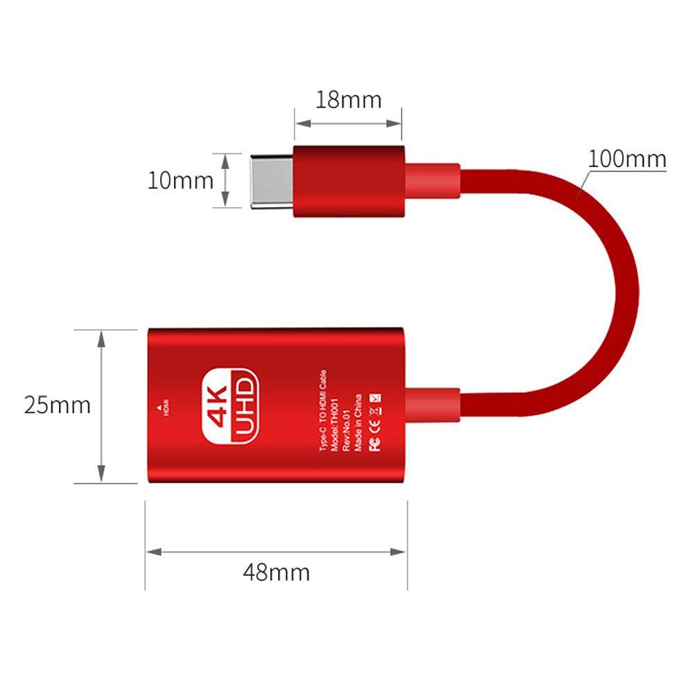 MYRONGVN Cáp ChuyểN Từ Type-C Sang HDMI USB 3.1 Chuyên DụNg Cho MáY ChiếU