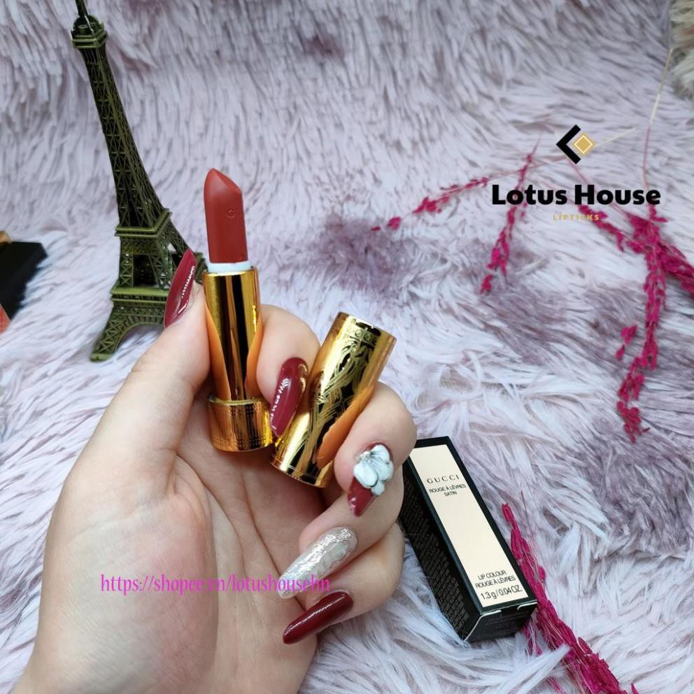 Son Gucci Rouge À Lèvres Satin Lipstick minisize 1.3g son lì pha dưỡng siêu mịn mượt | BigBuy360 - bigbuy360.vn