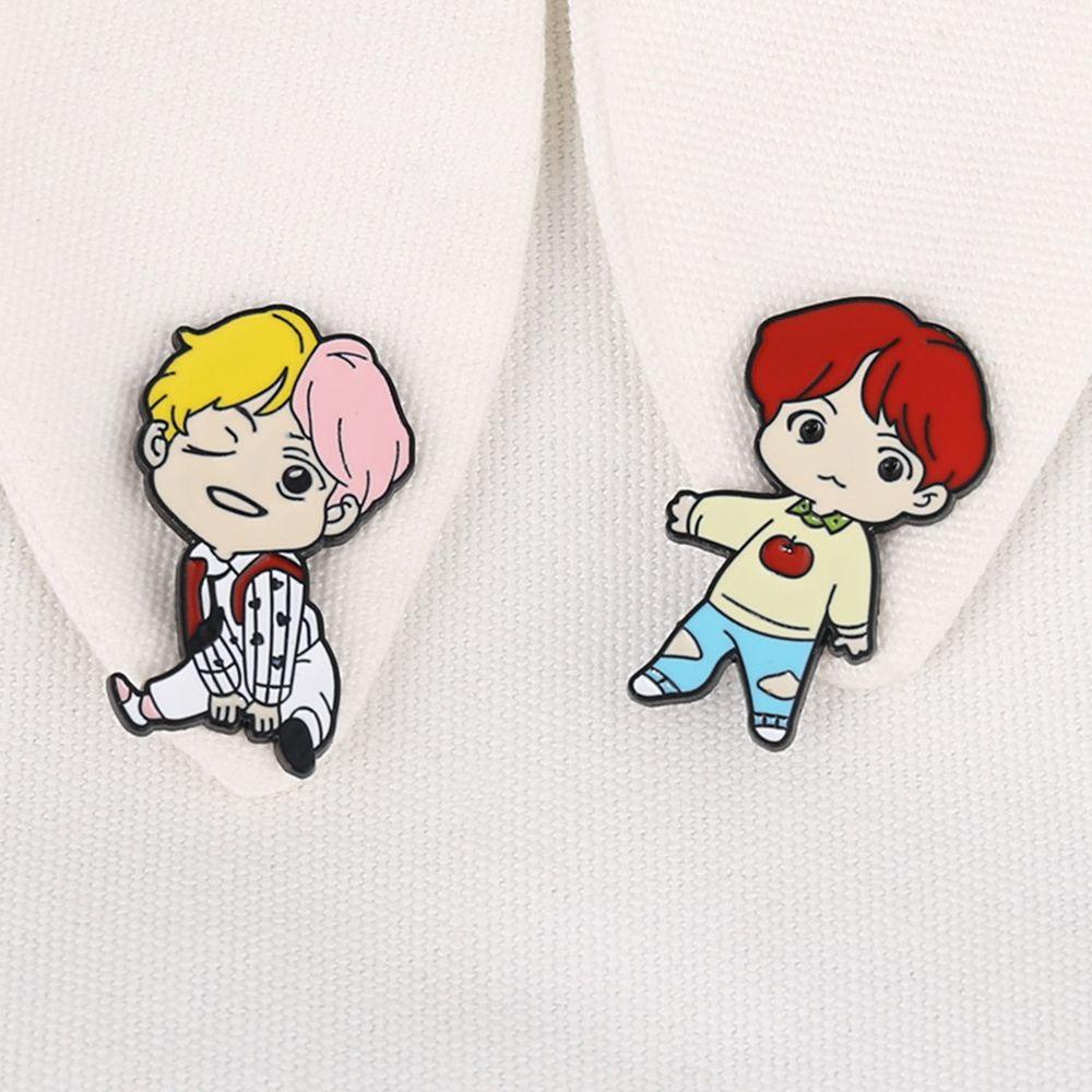 Huy Hiệu Cài Áo Hợp Kim Kẽm Hình BTS