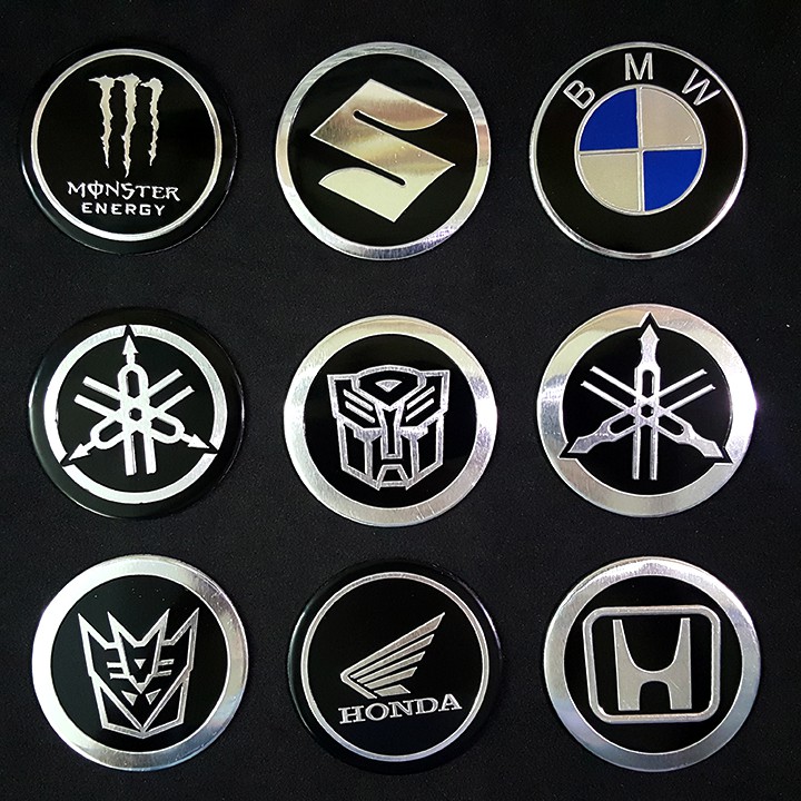 Miếng dán kim loại logo TRANSFORMERS DECEPTICON 5.5cm