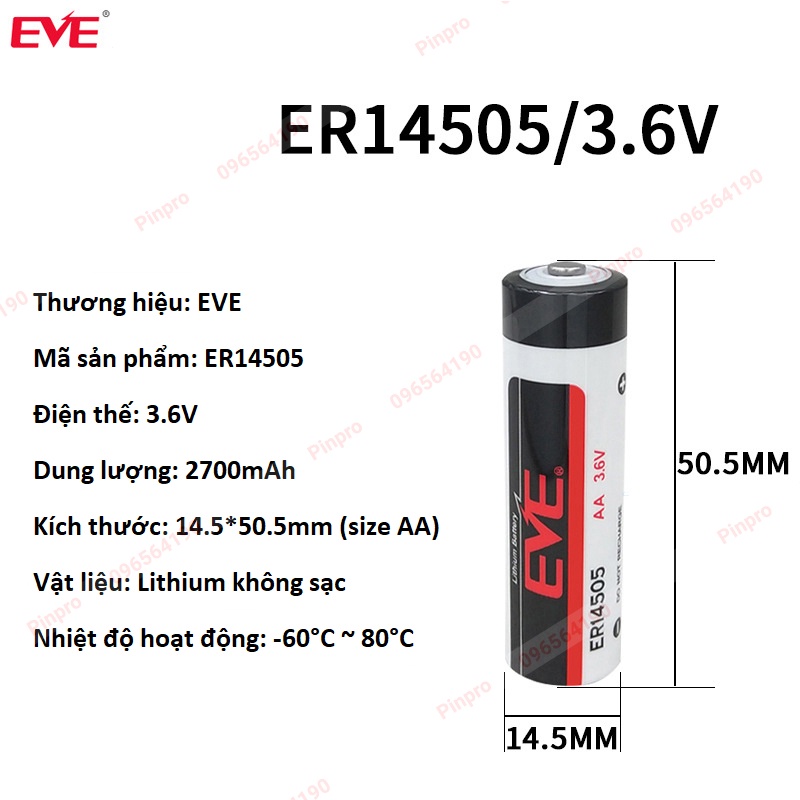 Pin EVE ER14505 3.6V AA PLC