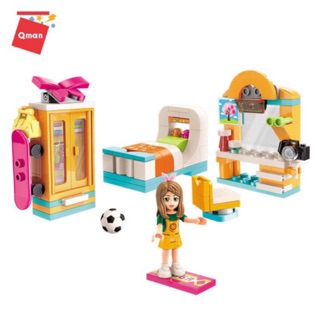 Bộ xếp hình Qman 4101-4: Phòng ngủ của Emily