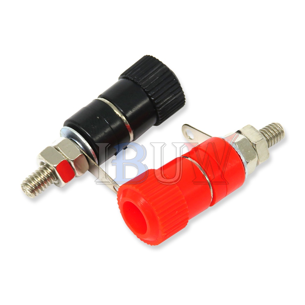 Set 10 Khối Thiết Bị Đầu Cuối JS-910B JS-919 4mm Màu Đỏ + 5 Đầu Cắm Bắp Chuối Màu Đỏ + 5 Đầu Nối Màu Đỏ