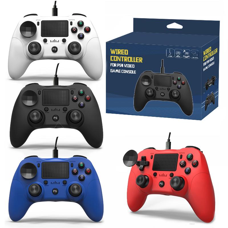 Tay cầm chơi game P912W PS4 tương thích với PS3 PC Android Phone No rơ le rung kép P4