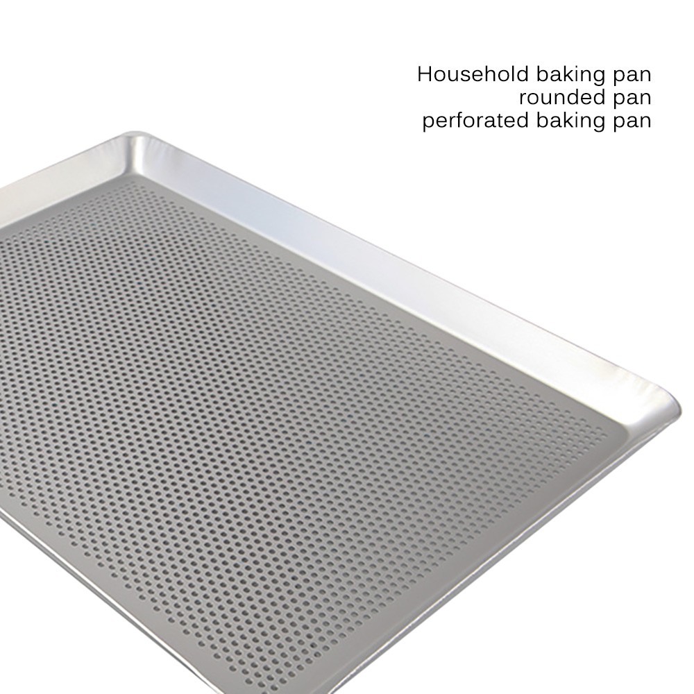 Khay Nướng Bánh Hình Chữ Nhật Đục Lỗ Bằng Nhôm Tự Nhiên 7367.40 40 X 30Cm