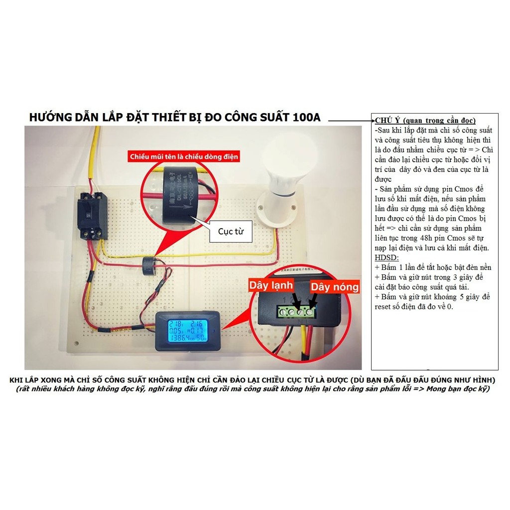 Công Tơ Điện Tử 100A 6 thông số, Đo Công Suất, Điện Áp, Cường Độ Dòng Điện