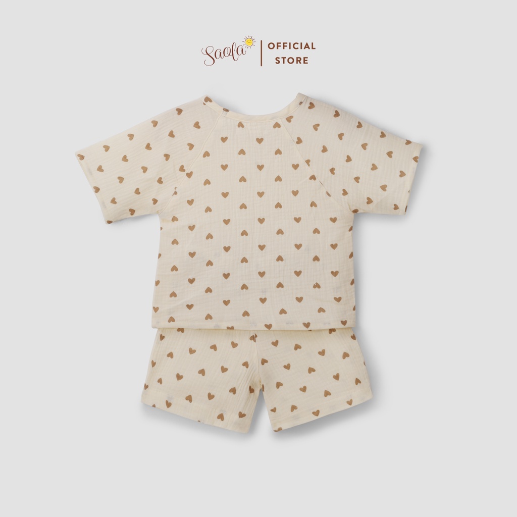 Bộ Áo Quần Cho Bé Trai/ Bé Gái Chất Liệu Muslin Thoáng Mát Mặc Hè -  ARMIN SET - SEM003 và SEM004 - SAOLA KIDS CLOTHING