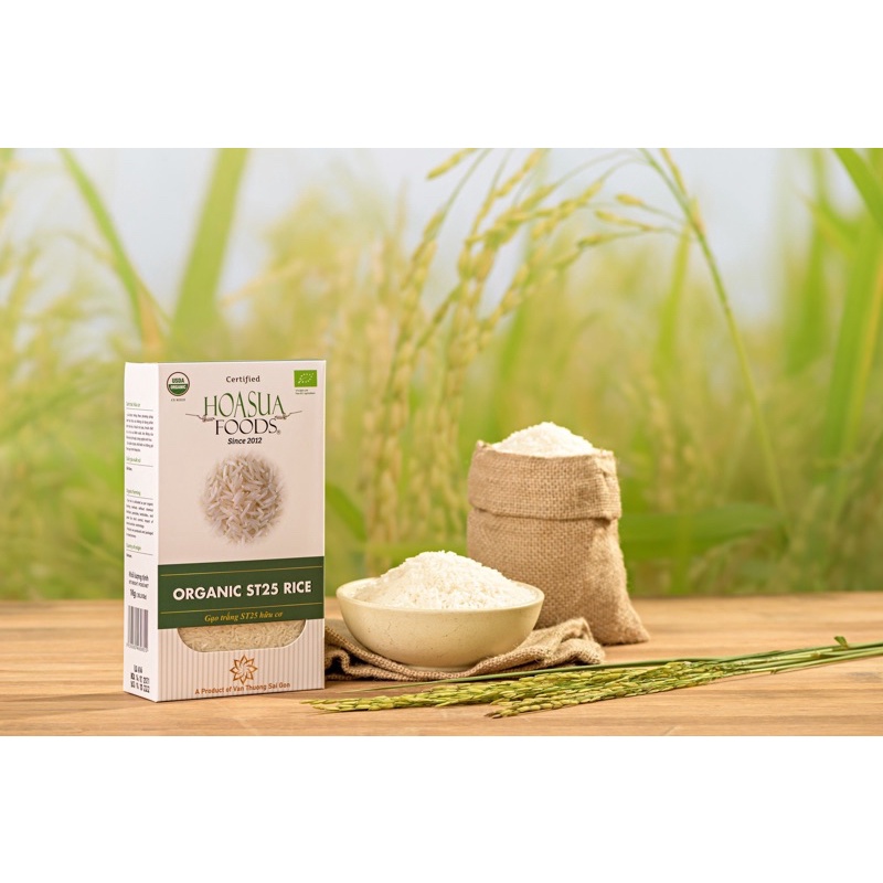 Gạo trắng lứt hữu cơ VietSuisse 1kg cho bé ăn dặm