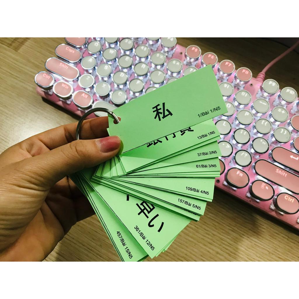 Bộ flashcard Học Kanji - Từ Vựng N5  Theo giáo trình Minnano Sơ Cấp 1