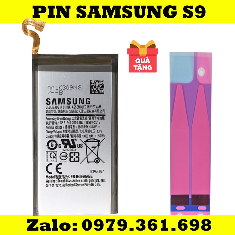 Pin SamsSung S9  - Hàng new - Tặng keo dán pin