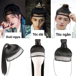   Hỏa Tốc HCM  Tóc giả nguyên đầu  nửa đầu wig cosplay cổ trang nam phong cách Trung Quốc Hàn Quốc 
