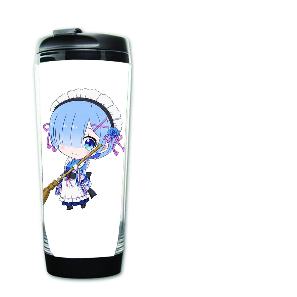 Bình nước in hình RE:ZERO - BẮT ĐẦU LẠI Ở THẾ GIỚI KHÁC anime chibi dễ thương tiện lợi