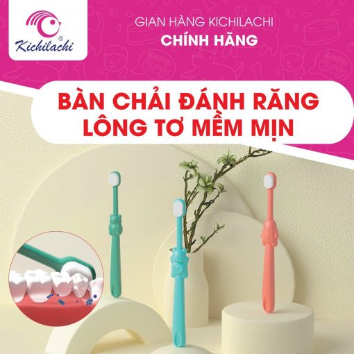 Bàn Chải Đánh Răng Kichilachi Kichi Soft Siêu Mềm Mịn Cho Bé