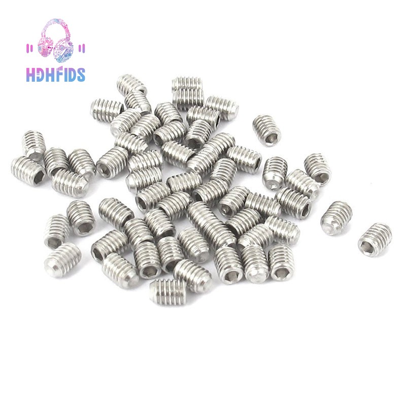 Set 50 bu lông inox đầu lục giác 3 kích thước 3x4mm