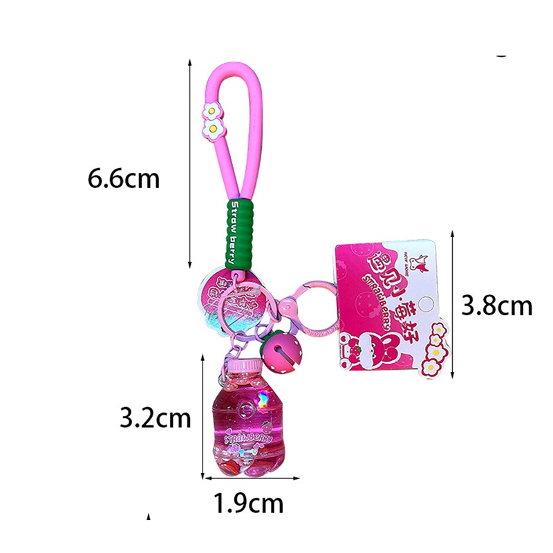 Móc Khóa acrylic Hình Chú Thỏ Và Ly Trà Sữa Dễ Thương