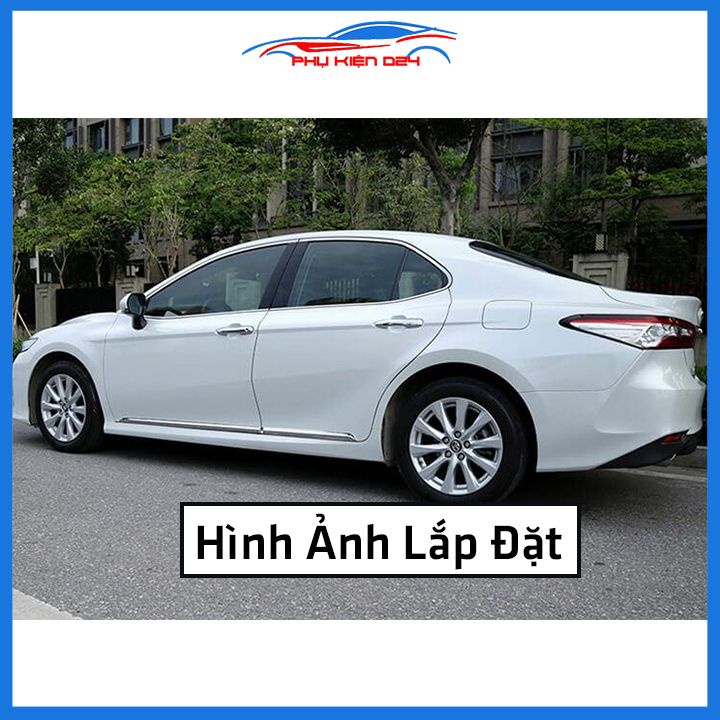 Bộ ốp nẹp sườn Camry 2019-2020-2021-2022 mạ crom trang trí làm đẹp xe
