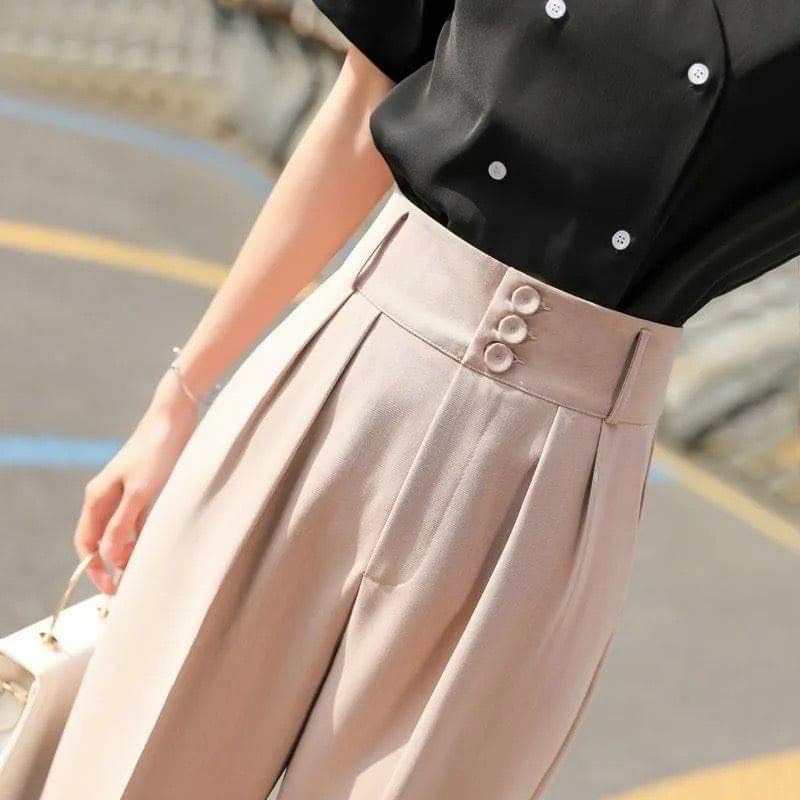 QUẦN BAGGY cạp bản to 3 khuy siêu sang hàng mới xưởngmaykimniên_M420