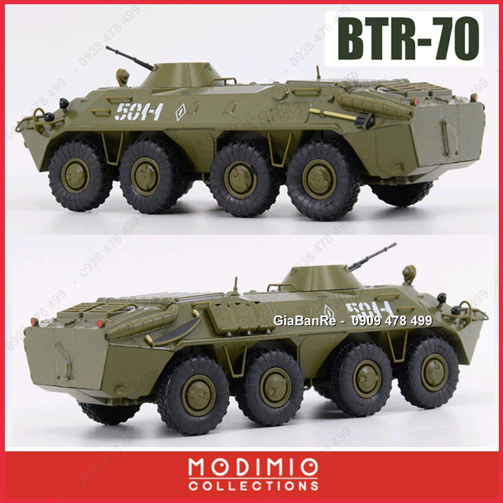 Mô Hình Hoàn Thiện Xe Thiết Giáp Chở Quân Bánh Hơi BTR 70 Tỉ Lệ 1:43 - Nga - 4335