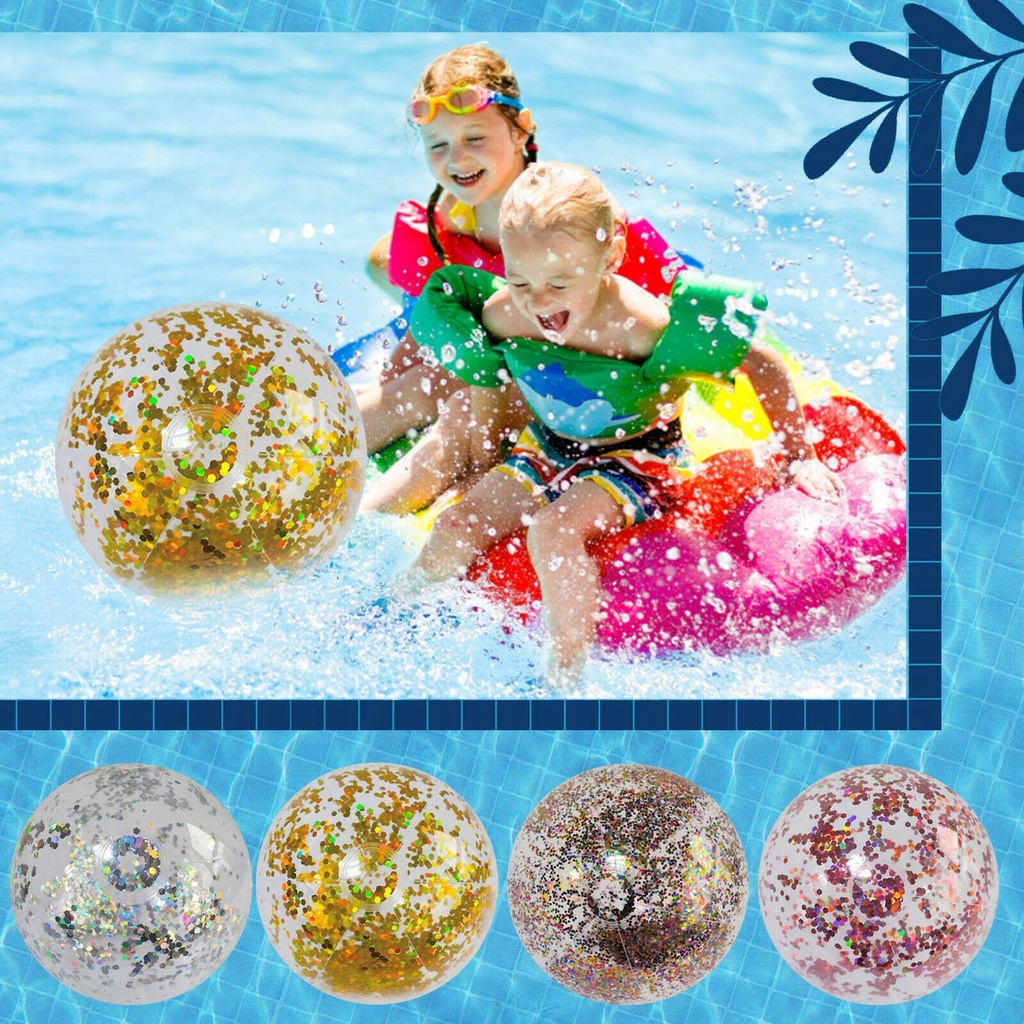 Layor1 Bóng Nước Bơm Hơi Đính Kim Sa Lấp Lánh Dành Cho Trẻ Em Người Lớn