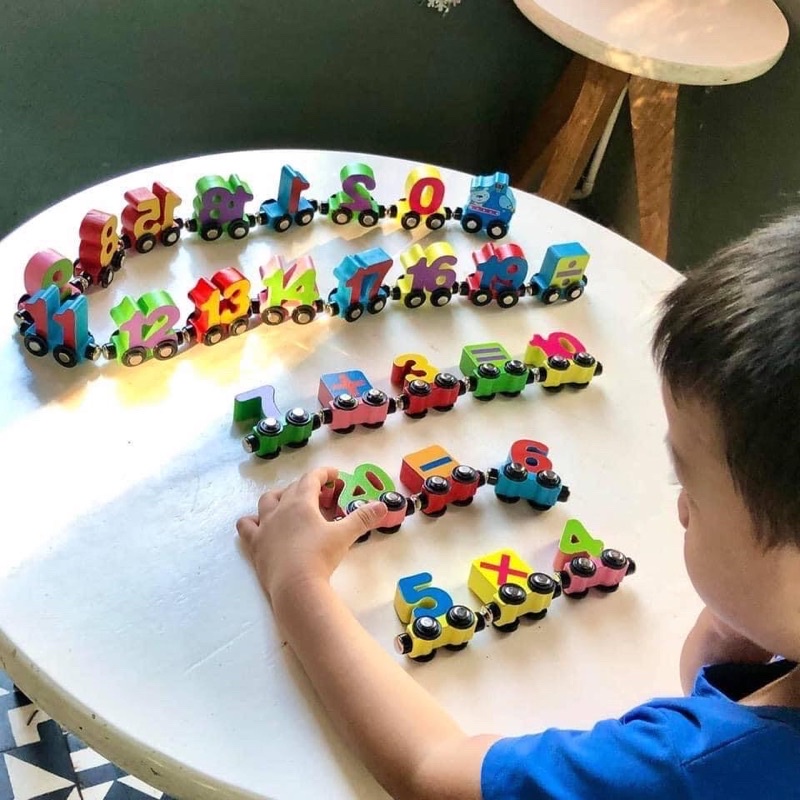 🐳🐳Đồ chơi ĐOÀN TÀU NAM CHÂM HỌC CHỮ VÀ SỐ BẰNG GỖ Cho Bé🌹- đồ chơi giáo dục sớm Montessori cho bé giúp bé học chữ và số