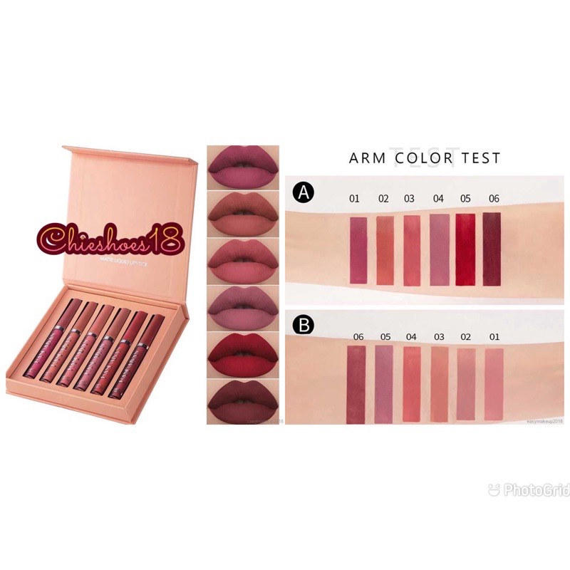 (Hàng Mới Về) 1 Set 6 Son Lì Murmer Nhập Khẩu Chất Lượng Cao