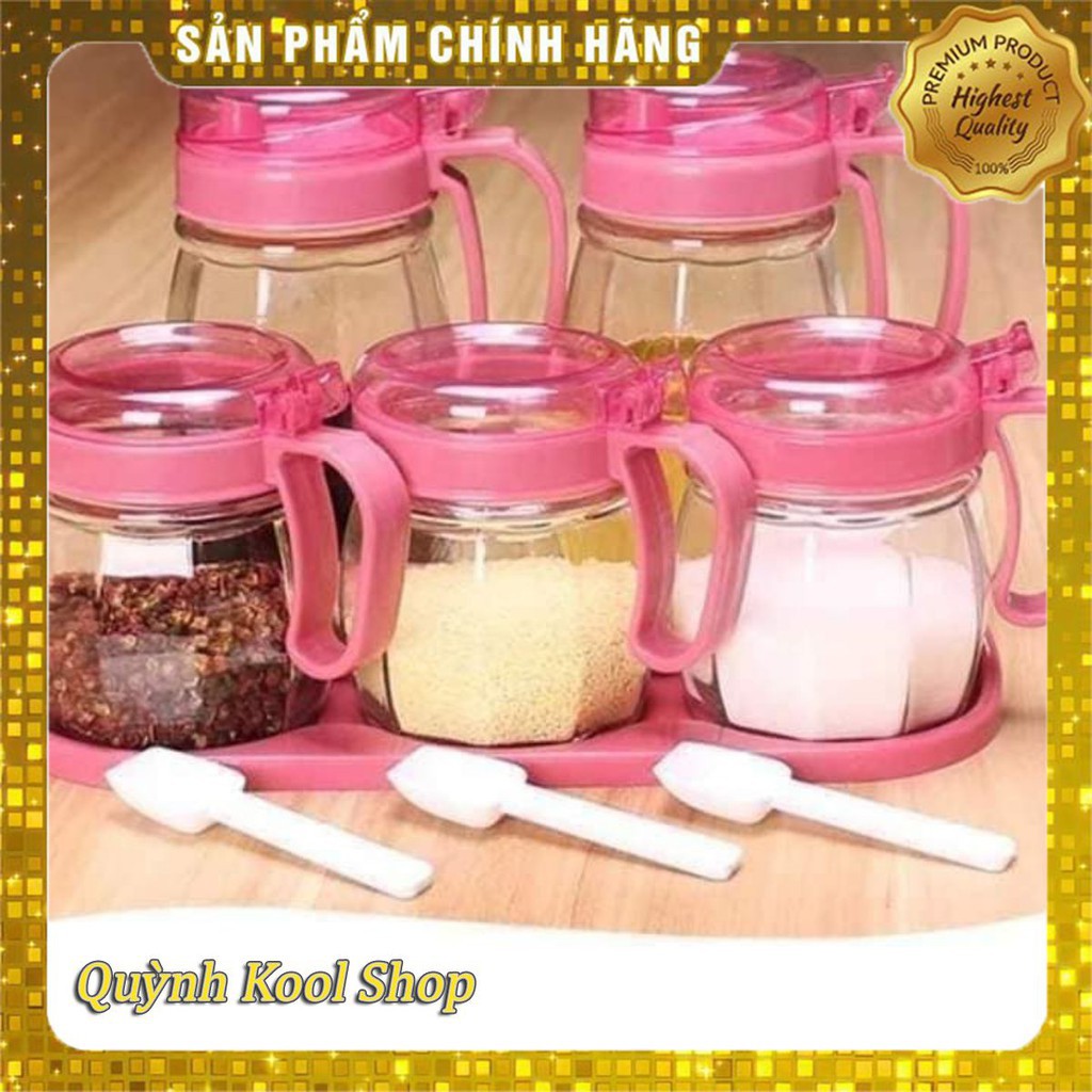 Lọ Đựng Gia Vị Thủy Tinh Cao Cấp Set 5 lọ  💖FREESHIP💖