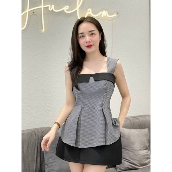 Xả hàng - Áo kiểu 2 dây kẻ sọc nhỏ tiểu thư, Áo hai dây thiết kế sang chảnh AK1564 - NhiNhi Shop