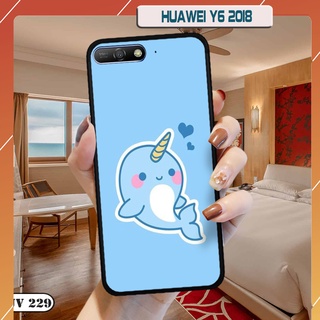 Ốp lưng nhám in hình 3D HUAWEI Y6 2018