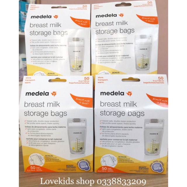 TÚI TRỮ SỮA MEDELA HỘP 50 -100 túi