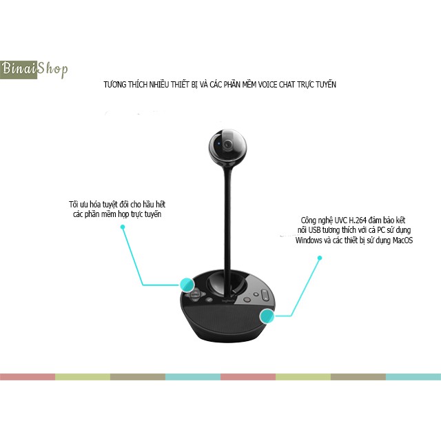 Webcam kèm loa hội thảo Logitech BCC950