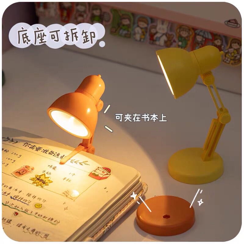Đèn Mini Có Đồ Trang Trí, Keo Dán Để Bàn Siêu Xinh.