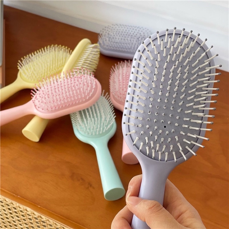 Lược Cán Dài Massage - Gỡ Rối Tóc - Màu Pastel