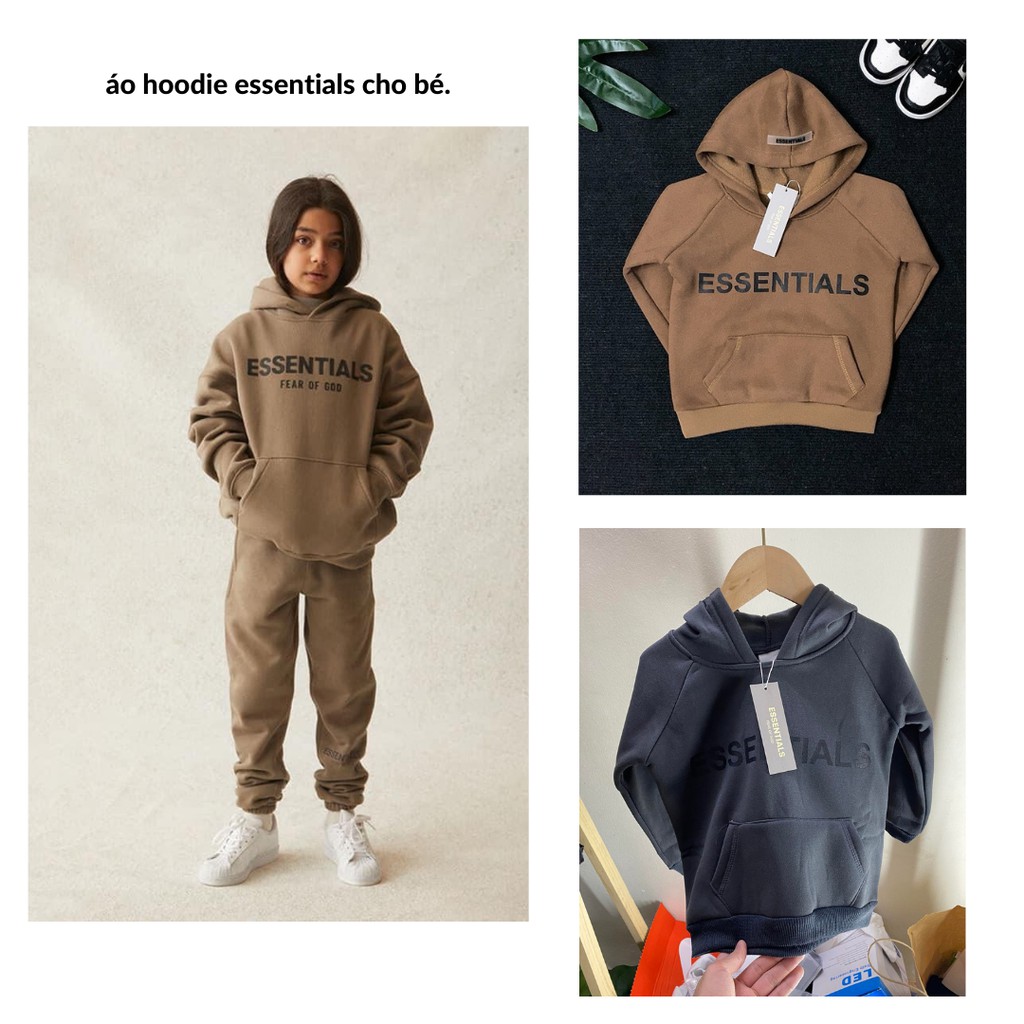 ÁO hoodie essential dành cho bé trai,gái. quần áo trẻ em