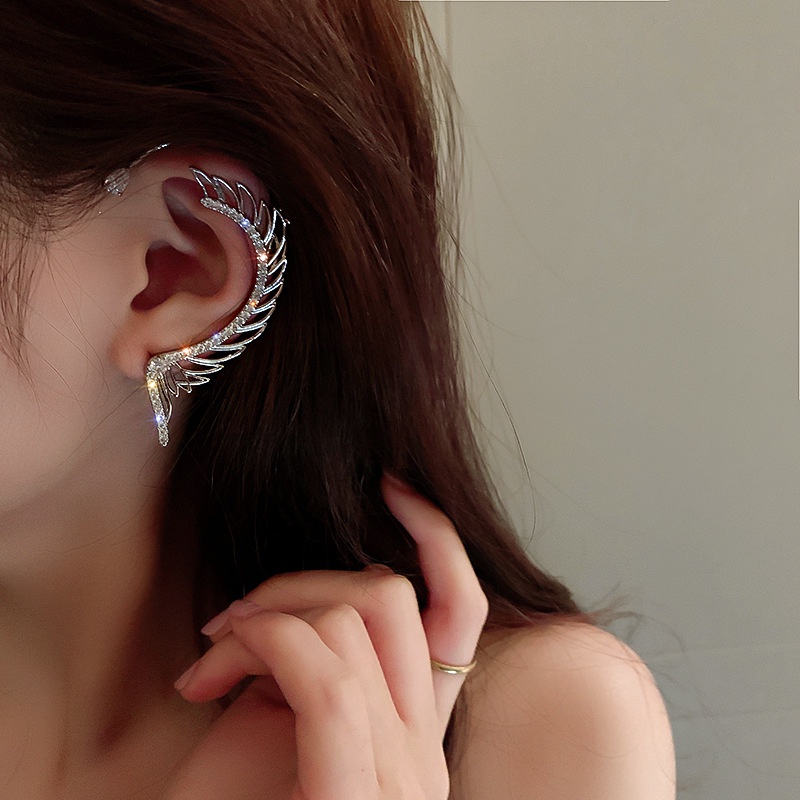 (MớI) Bông Tai HìNh Đôi CáNh ĐíNh Đá Xinh XắN