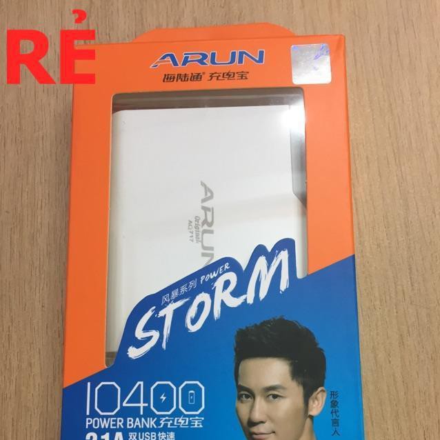 Sạc dự phòng ARUN 10400mAh Y-40 2017 STORM Chính H.ãng