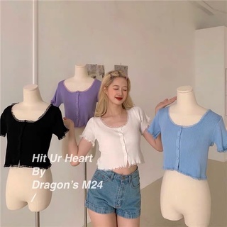 Áo Len Tăm Viềm Ren Dáng Crotop ( Ảnh Thật shop chụp)