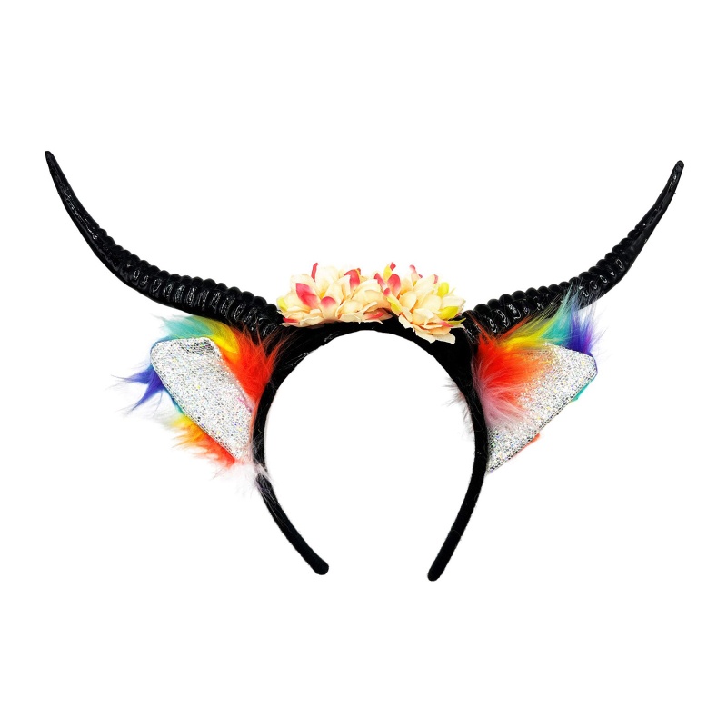 Cài Tóc Hình Sừng Cừu Bằng Oxi Nhân Tạo Hóa Trang Halloween