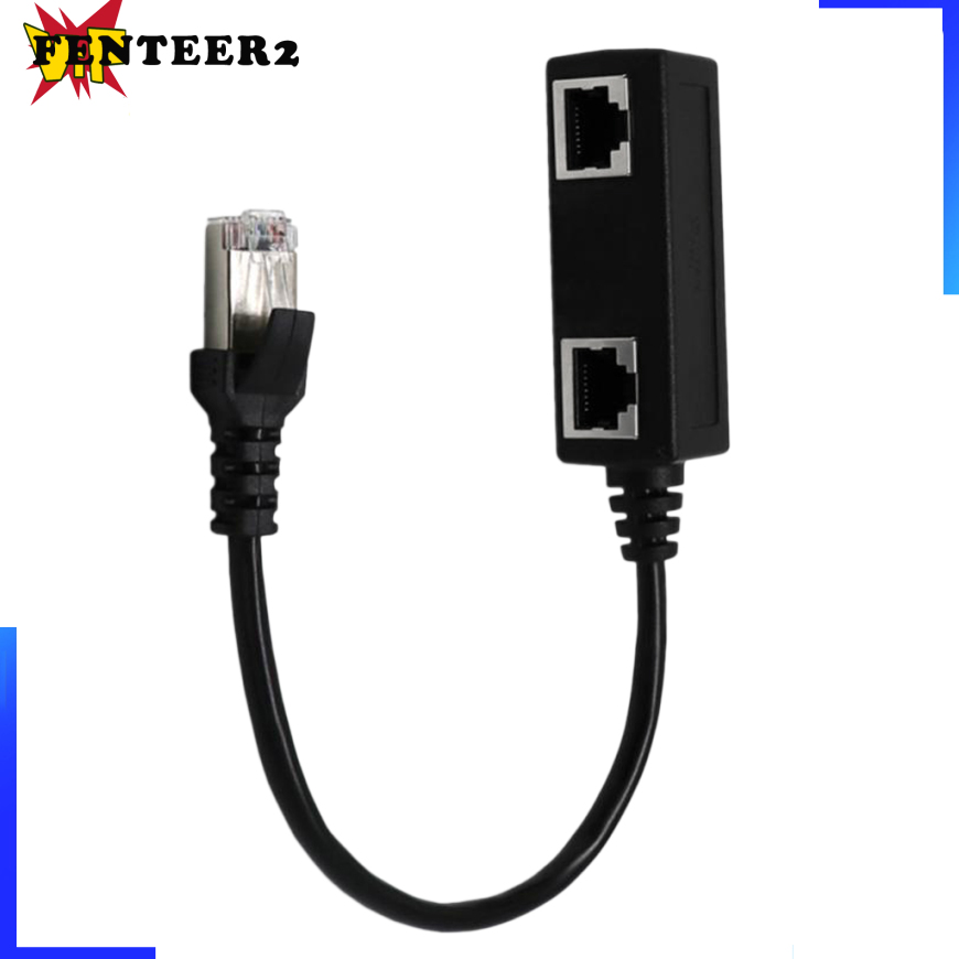 (Fenteer2 3c) 1 To 2 Port Ethernet Switch Rj45 Y Splitter Cable For Cat 5 / 6 Lan | BigBuy360 - bigbuy360.vn