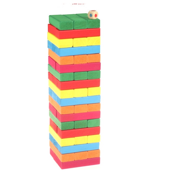 Bộ đồ chơi rút gỗ size lớn nhất 28cm 54 miếng gỗ
