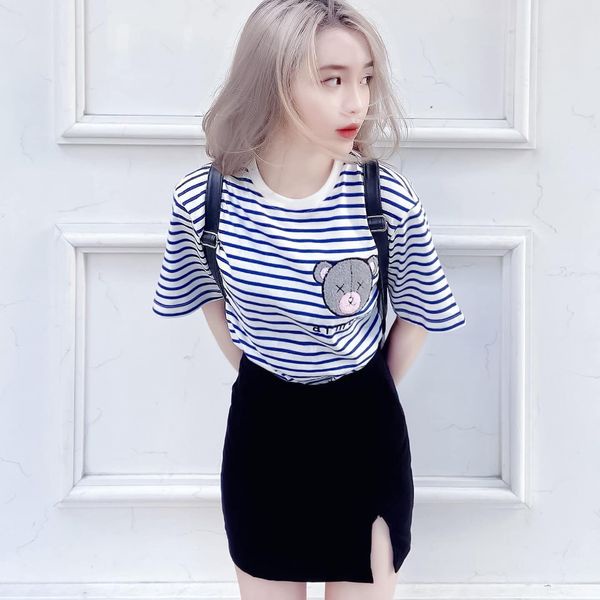 Áo Armous Striped Teddy Tay Ngắn