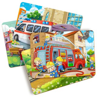 [60 mảnh] Tranh xếp hình puzzle 60 miếng có khung nền - GHÉP HÌNH LEVEL 5 cho bé phát triển trí tuệ