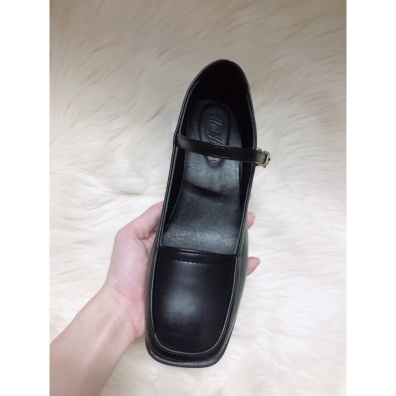 [ Sẵn - Da mềm siêu thích ] Giày vintage mũi vuông cổ điển 4cm G013 nên lùi 1 sz để ôm chân | BigBuy360 - bigbuy360.vn