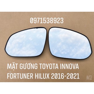 Mặt gương chiếu hậu TOYOTA INNOVA, FORTUNER, HILUX 2016-2021 oem xịn zin theo xe