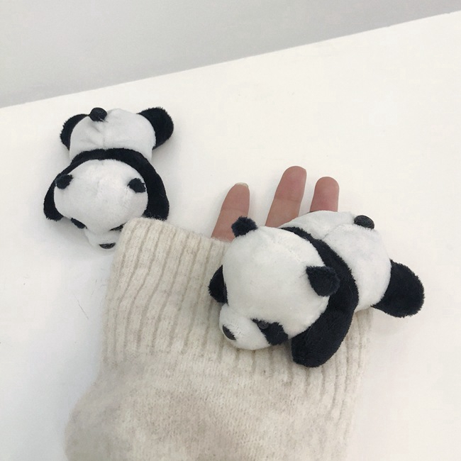 Plush Doll Panda Brooch Cute Hairpin