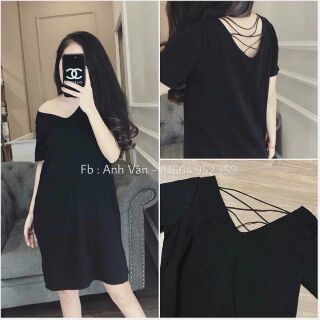 Đầm suông chất liệu vải cát Hàn